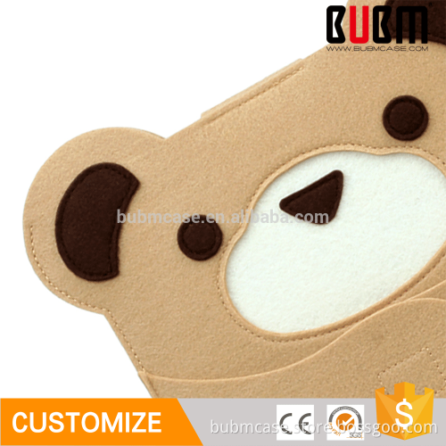BUBM cute brown bear shaped 7.9 inch shockproof wool felt tablet pc case
